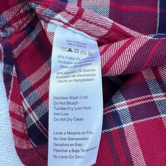 Jachs Girlfriend Flannel Shirt, Variety (M, Light Red) - Picture 7 of 15